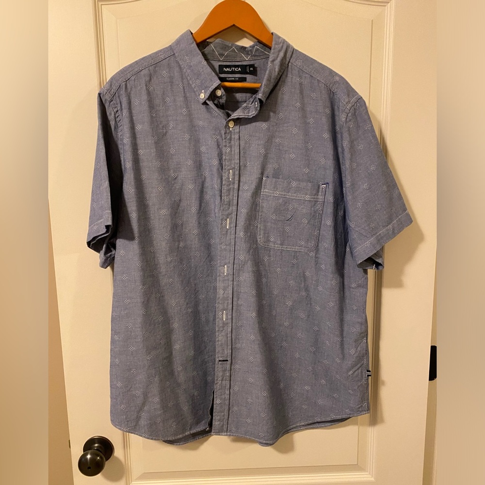 EUC Nautica Men’s Short Sleeve Dress Shirt Size XXL